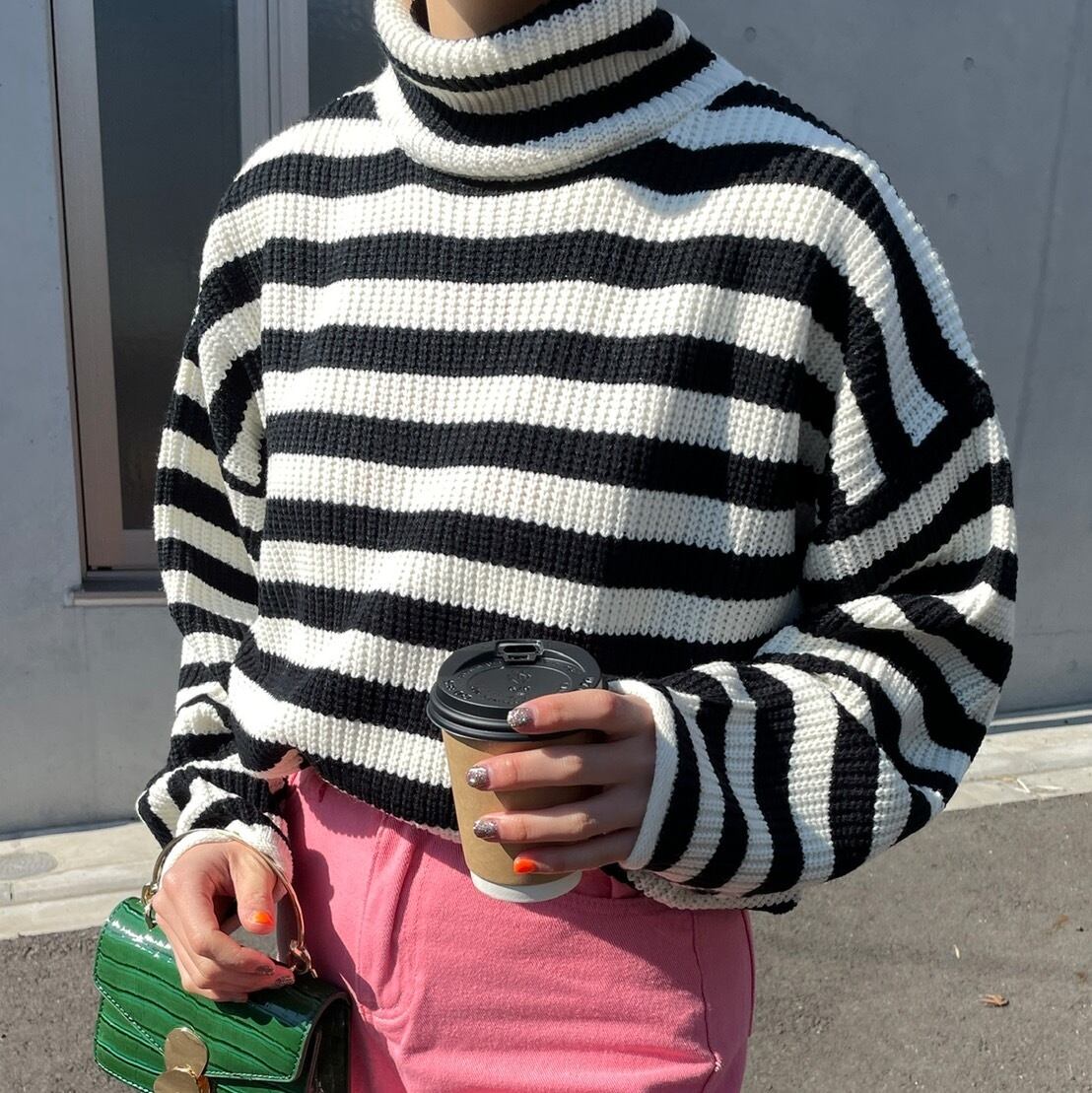 spring volume knit border_LN0745