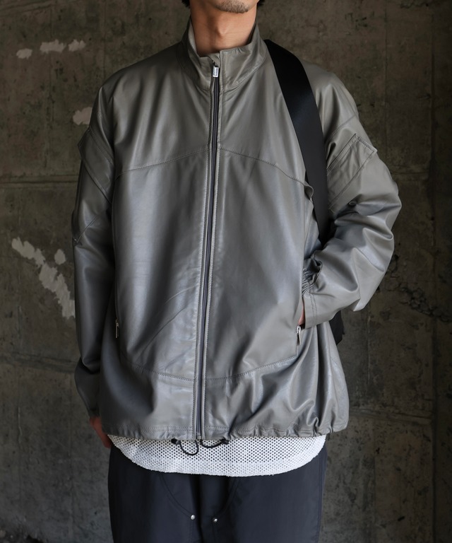 SEVEN BY SEVEN / 800-6125002 LEATHER WIND SHIRTS <Type：MARS LEVEL4> (GRAY)