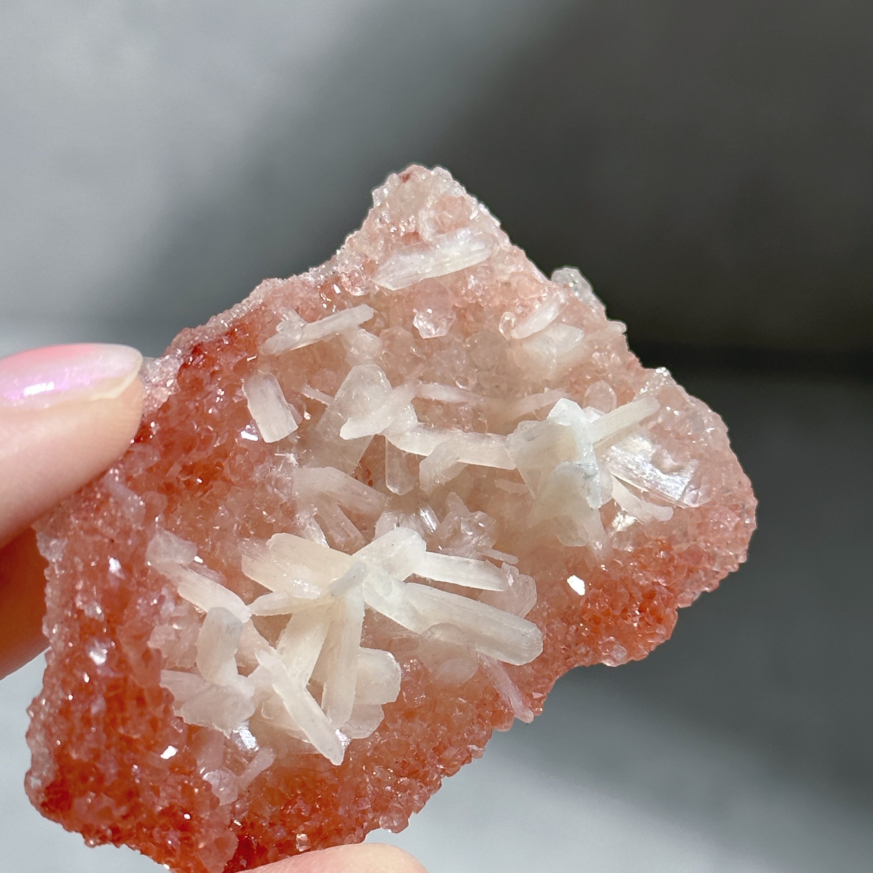 レッドアポフィライト(スティルバイト共生) 01◇Red Apophyllite ◇天然石・鉱物・パワーストーン