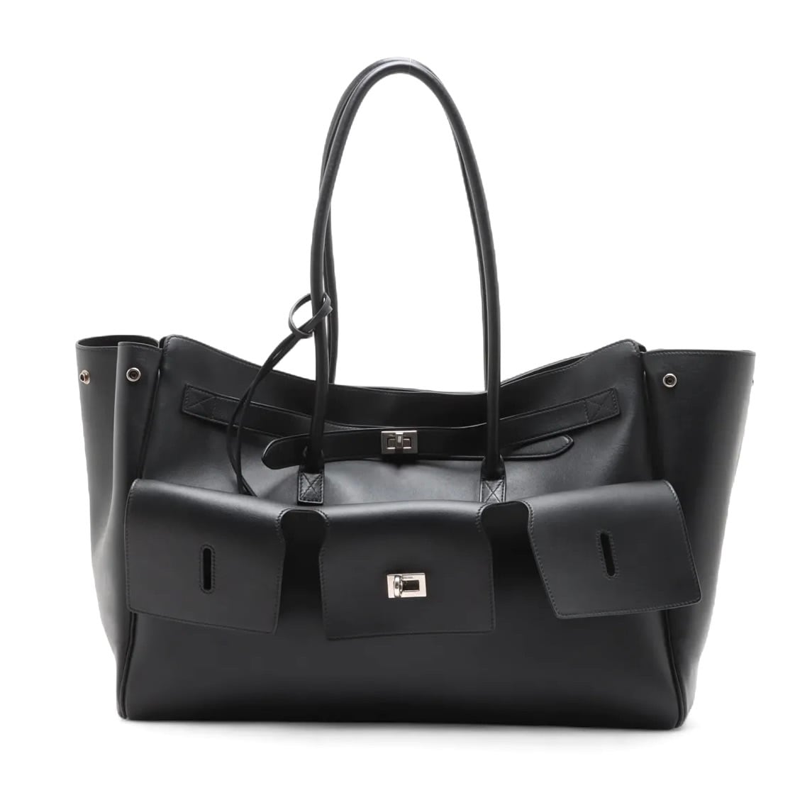 バレンシアガ　トートバッグ Rare◇BALENCIAGA Large Leather Tote Bag Black 876 | topstock