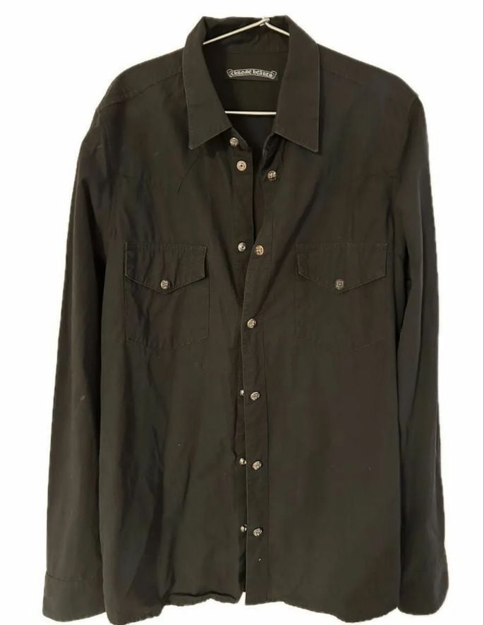 CHROME HEARTS クロムハーツ シャツ クロムボタン付き