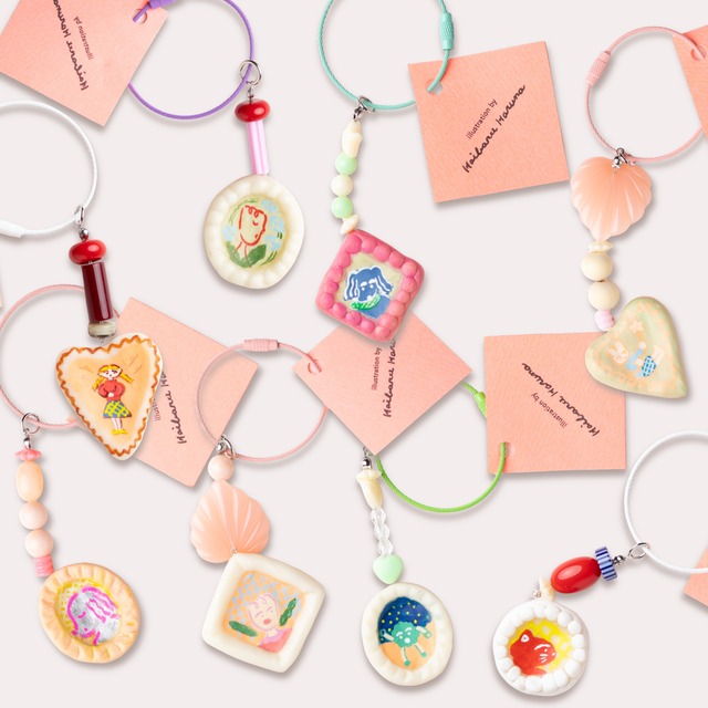 < はいばら はるな > 1点もの手描きキーホルダー