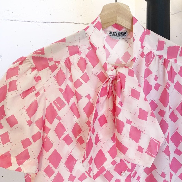 Vintage ribbon tie blouse