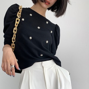 ビーズフラワートップス　21531