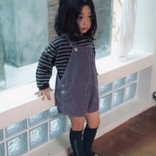 韓国子供服 / 26Autumn / 〖取寄〗JEJEUNOSITY / ゴールデンベリー ショートオーバーオール / キッズ服 / ジュニア服 / 秋服 *XS~JM*