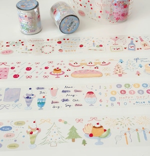 du 新作 kawaii PETテープ 5種 マステ シール caicaixuanxuan 菜菜瑄瑄 | cherish365_zakka