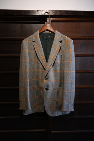 vintage robert grant england windowpane wool blend tailored jacket 0364