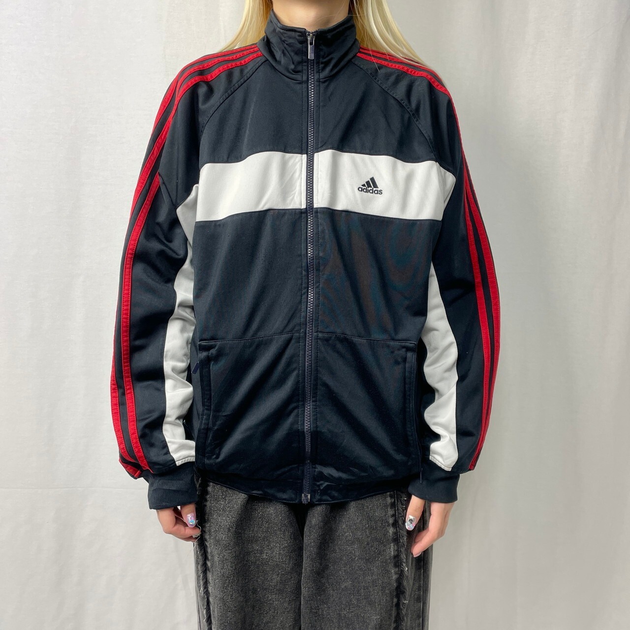 00年代 adidas アディダス パフォーマンスロゴ ジャージ トラック 
