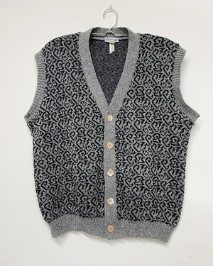 90sCiseauxD'argnet Acrylic Wool Whole Pattern Knit Vest/L
