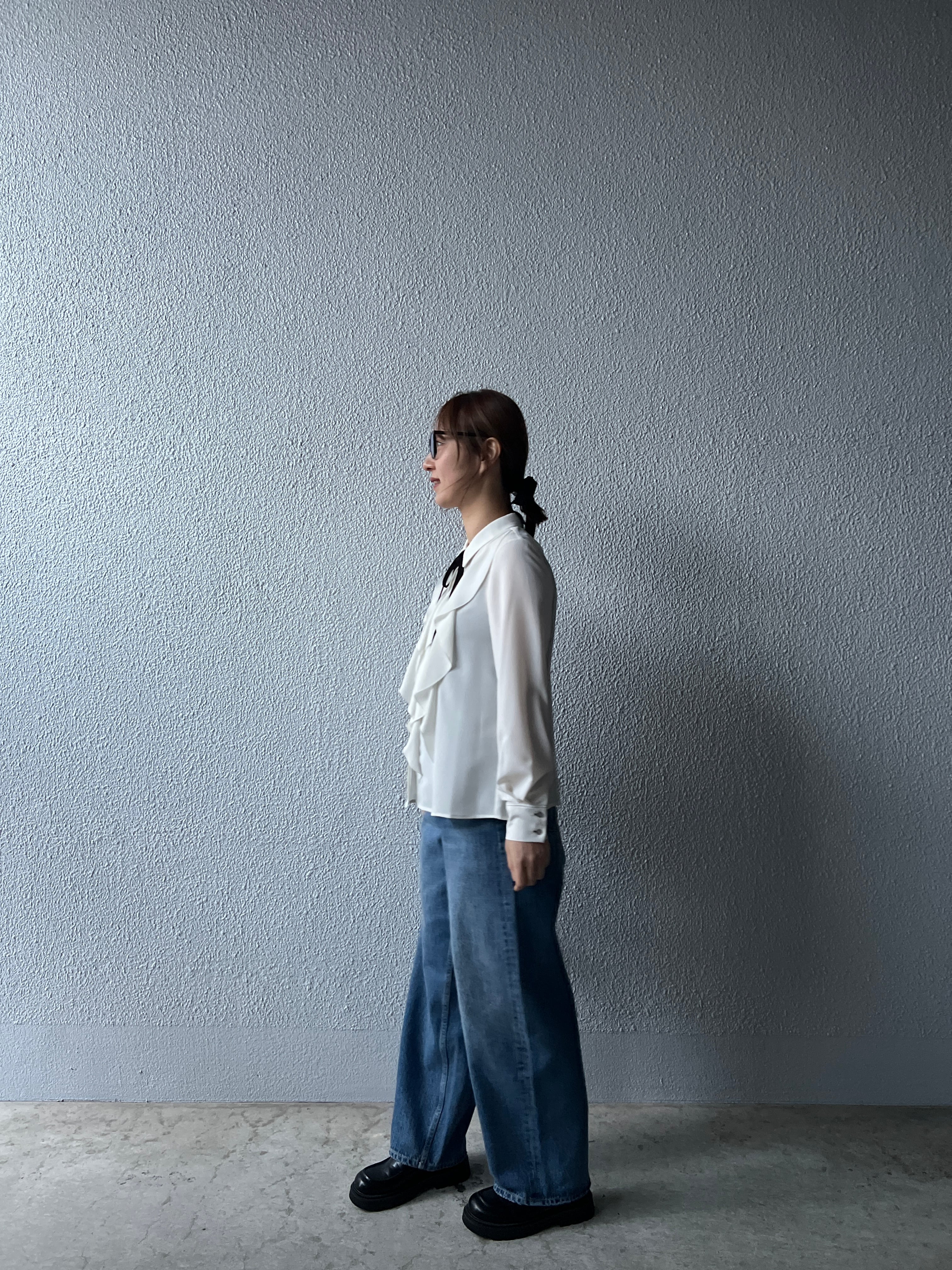 【PASSIONE】ラッフルフリルボウタイブラウス 426919