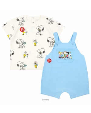 [BEBE DE PINO] All over flower Snoopy baby jersey overall set 正規品 韓国ブランド 韓国ファッション 韓国代行 韓国通販 ベベドピノ bebedepino 日本 店舗 韓国 子供服