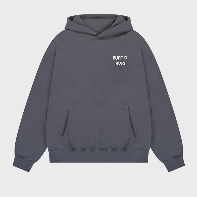 [RUFF D DIVE] Basic Logo Hoodie Grey Blue 正規品 韓国ブランド 韓国通販 韓国代行 韓国ファッション