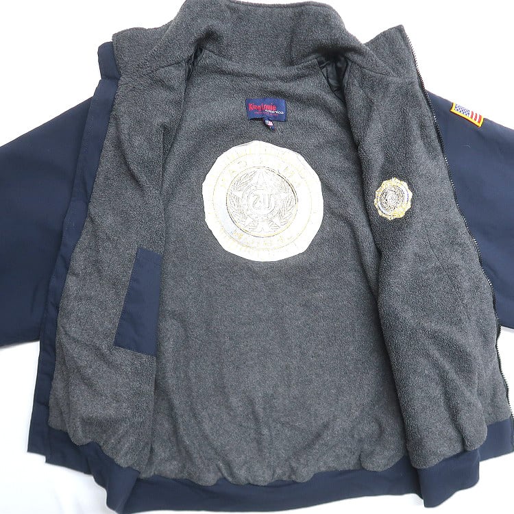 古着 USA製 King Louie American Legion 裏地フリース ジップアップ