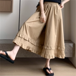 【送料無料】 ガウチョパンツ 2色 パンツ ボトムス ガウチョ ロング アンクル丈 マキシ ハイウエスト フリル ウエストゴム 薄手生地 かわいい 大人可愛い 大人女子 綺麗 シンプル カジュアル 上品 おしゃれ お洒落 こなれ感 ラフ コンサバ 着痩せ レディライク 無地 夏 20代 30代 40代 レディース 女性用 ママ服 お出かけ 女子会 お呼ばれ 休日 お茶会 授業参観 アウトドア 着回し 普段使い 韓国 オルチャン ファッション コーデ スタイル 楽ちん 体型カバー プチプラ 定番
