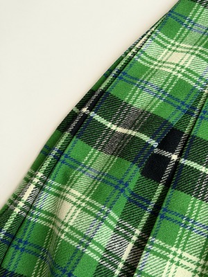Wool plaid skirt