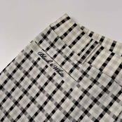 Black&White ブラックアンドホワイト チェック柄 イージー ゴルフ パンツ ストレッチ ボトムス 2 /レディース