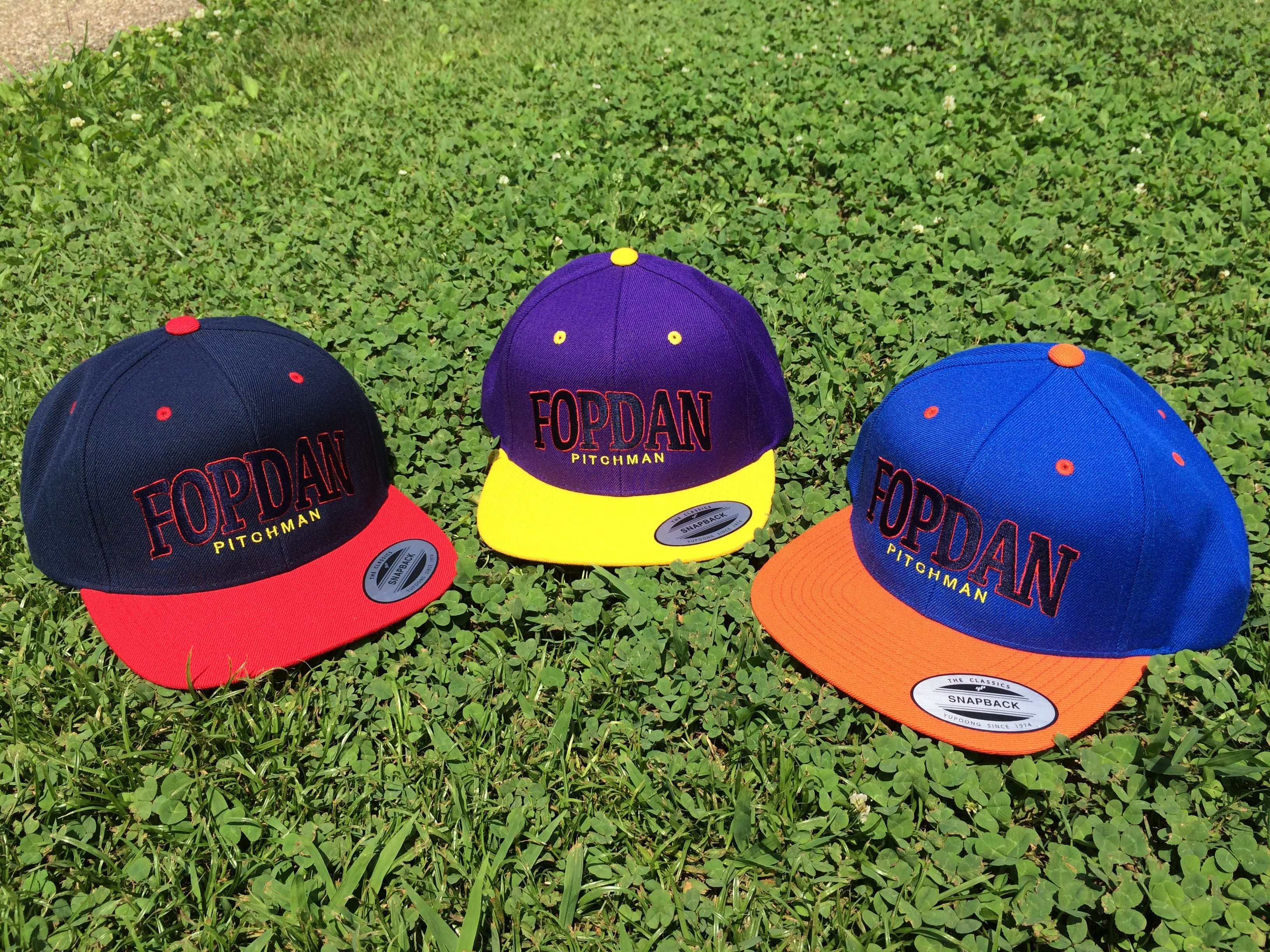 BIGロゴ ベースボールキャップ（ブルーXオレンジ） | FOPDAN STORE