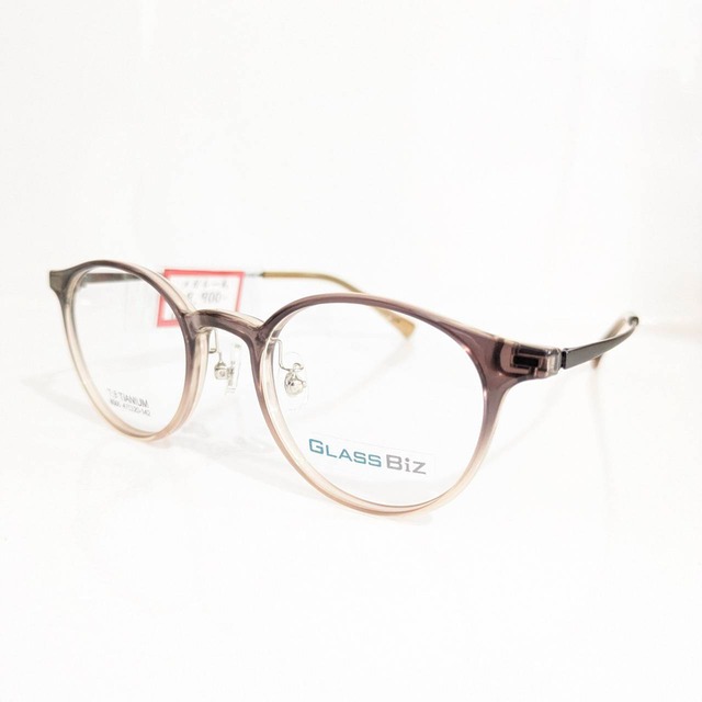 【GLASS BiZ】ボストンセルフレーム　ブラウングラデーション