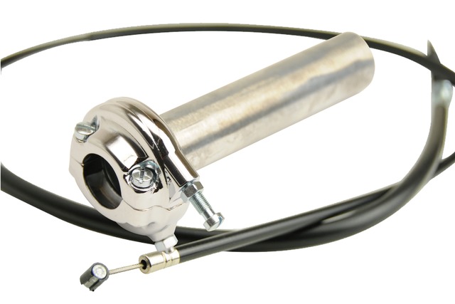 AMAL364type Throttle (CHROME) & Cable set  /FTR223