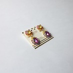 クリスタルビジューフラワーピアス／イヤリング