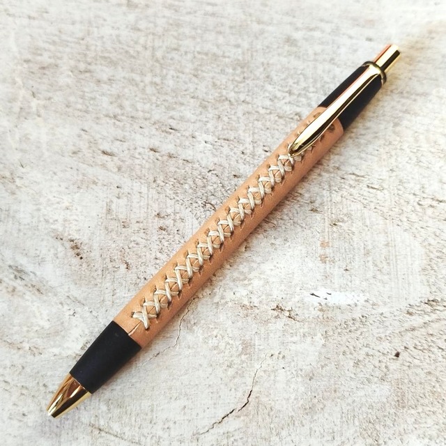Schicksal 革軸ペン 特上ヌメ革節目模様 シックザールシャープペン 