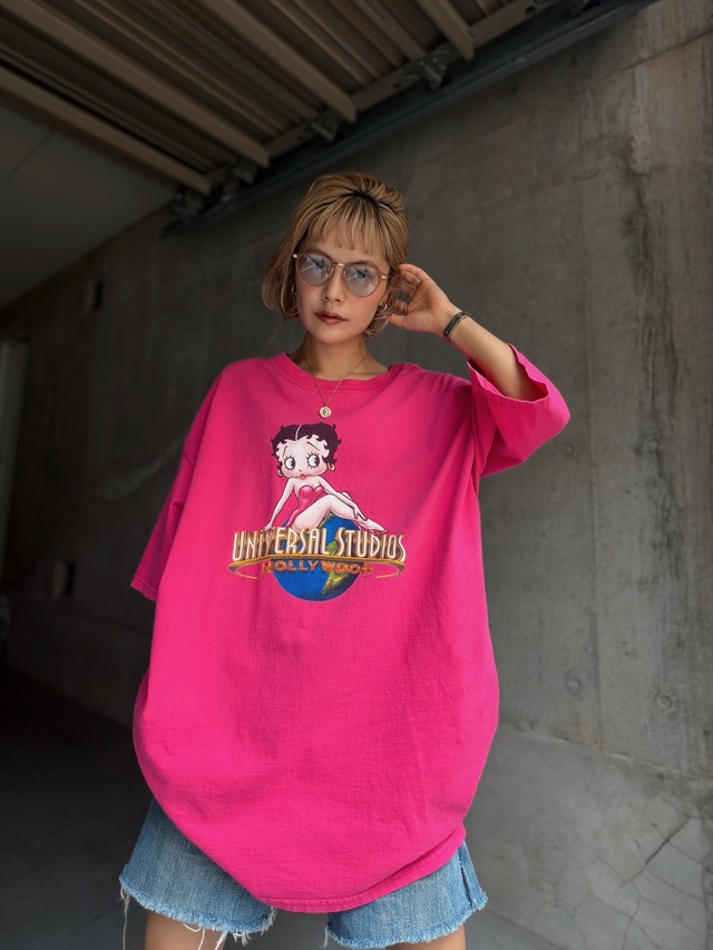 （CS2341）90‘s UNIVERSAL STUDIOS HOLLYWOOD printed T-shirt “BETTY BOOP“
