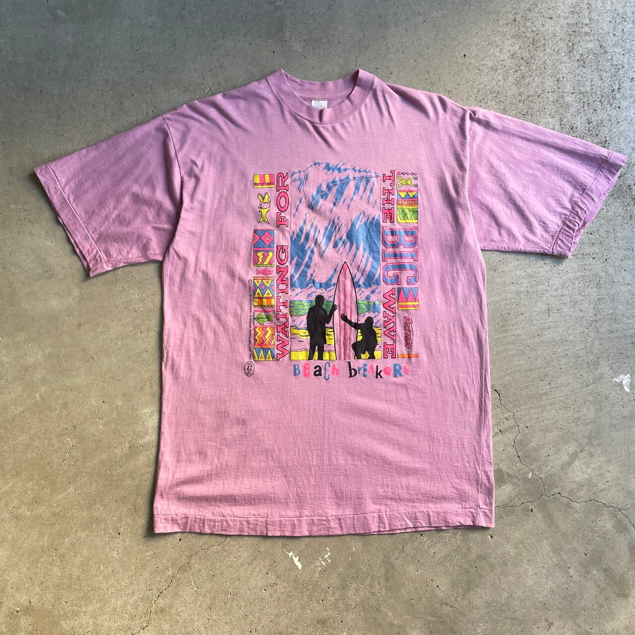 80年代 TARGET INTERNATIONAL オールドサーフ プリント Tシャツ メンズL 古着 80s ビンテージ ヴィンテージ ...
