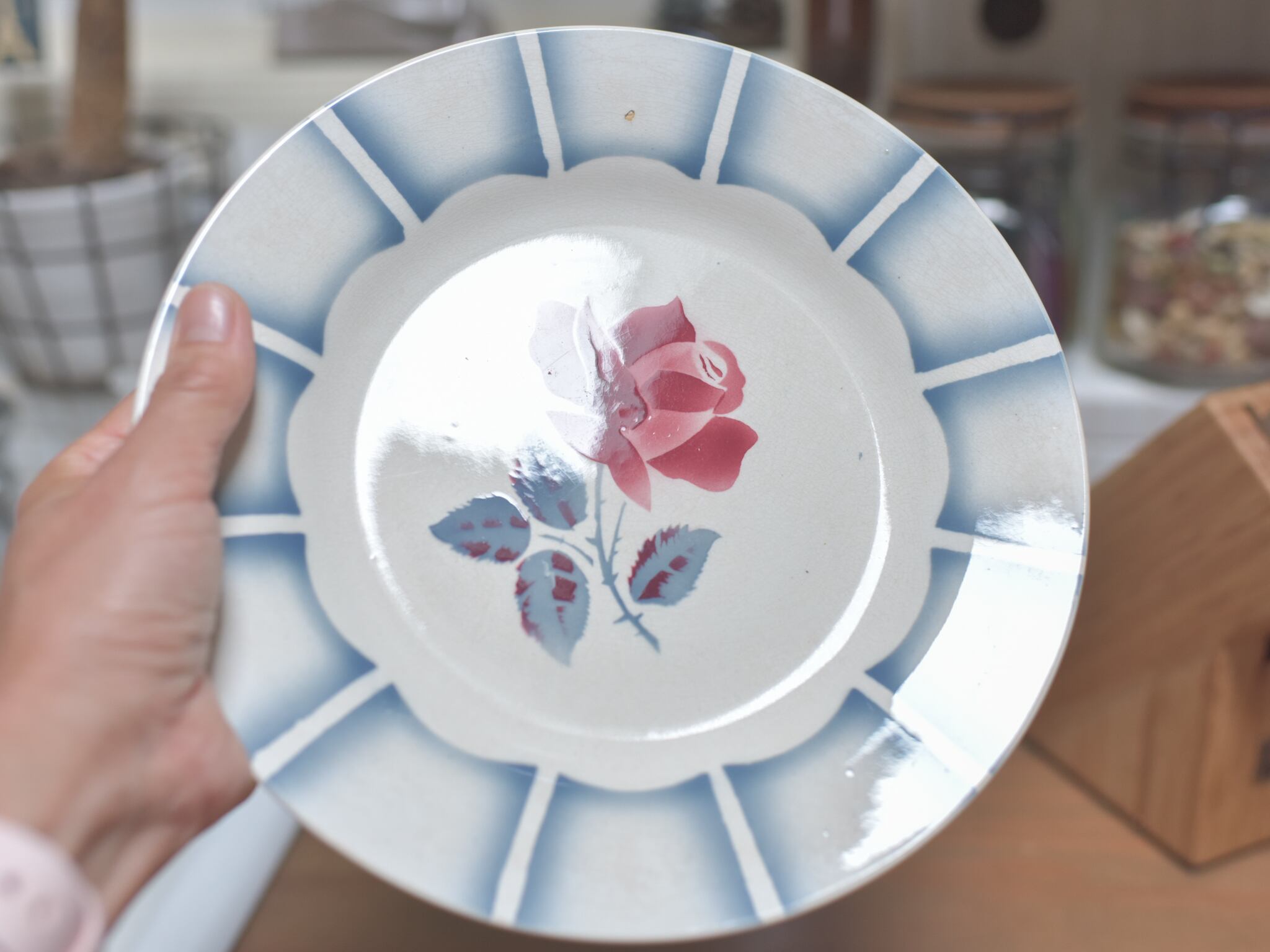 アンティーク ●1922~1965年頃●ディナー皿23cm●Sarreguemines & Digoin