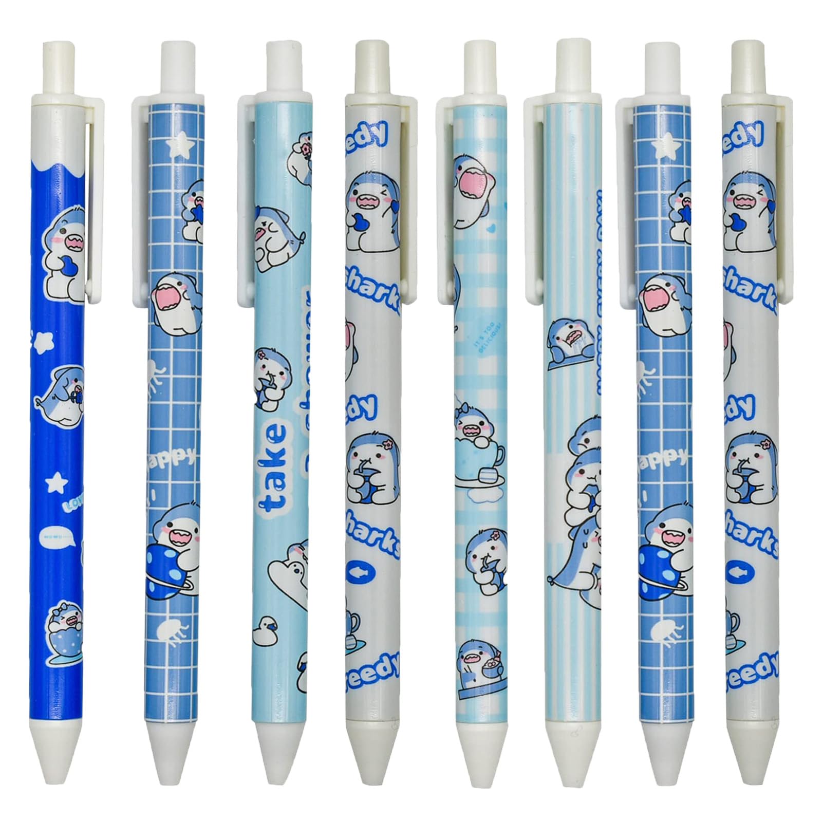 【在庫処分】Maydahui かわいい サメ 鮫 ノック式 ボールペン 12本セット 0.5mm 黑 インク おしゃれ ジェル 動物 魚 文房具 筆記用 ギフト プレゼント 誕生日 子供 学生 オフィス