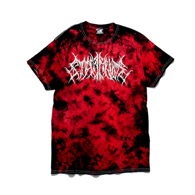 【STAY DUDE COLLECTIVE】Brutal Logo Tie Dye SS Tee 2021 (BLACK x RED CRYSTAL)