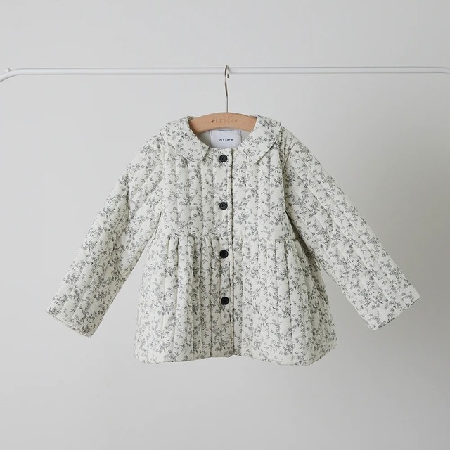 rizière / キルティング花柄コート / off-white / 90-140cm