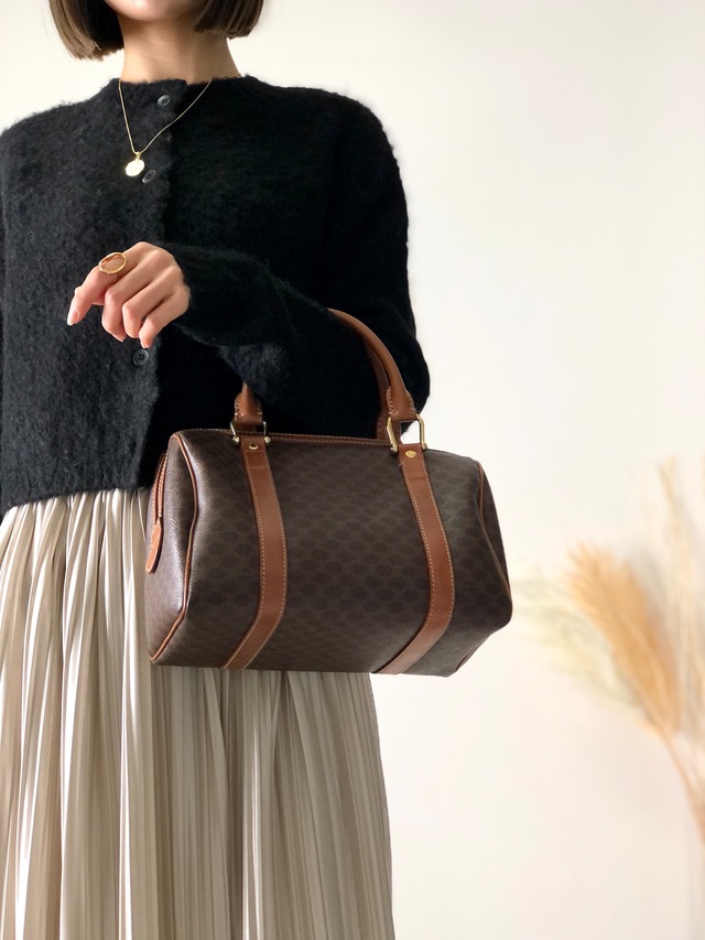 CELINE セリーヌ マカダム レザー ミニボストン  vintage ヴィンテージ オールド 6zshc6