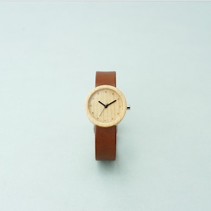 Maple wood - Organic leather Dark Brown - S