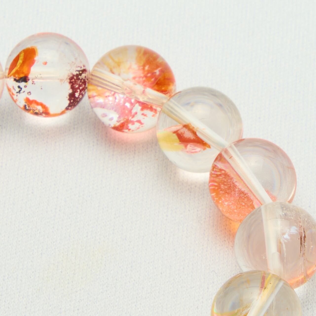 金魚/錦鯉】ライモナイトインクォーツ(天然オーラクォーツ)AAA(10.5mm