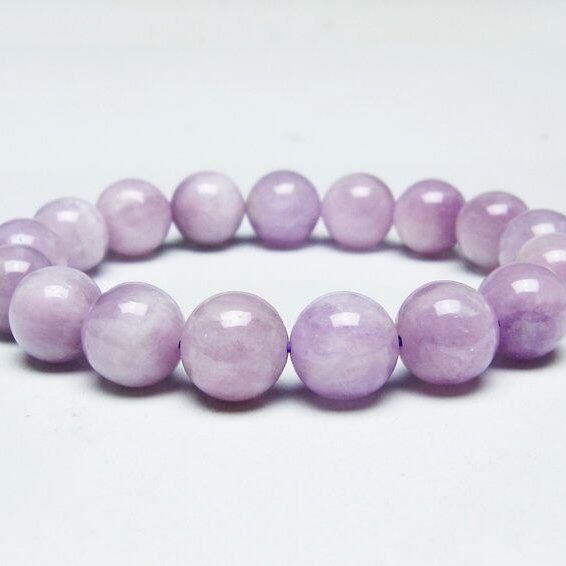 クンツァイト ブレスレット 12mm ミルキークンツァイト ブレス 一点物 メール便可 [M便 1/10] 111-46446