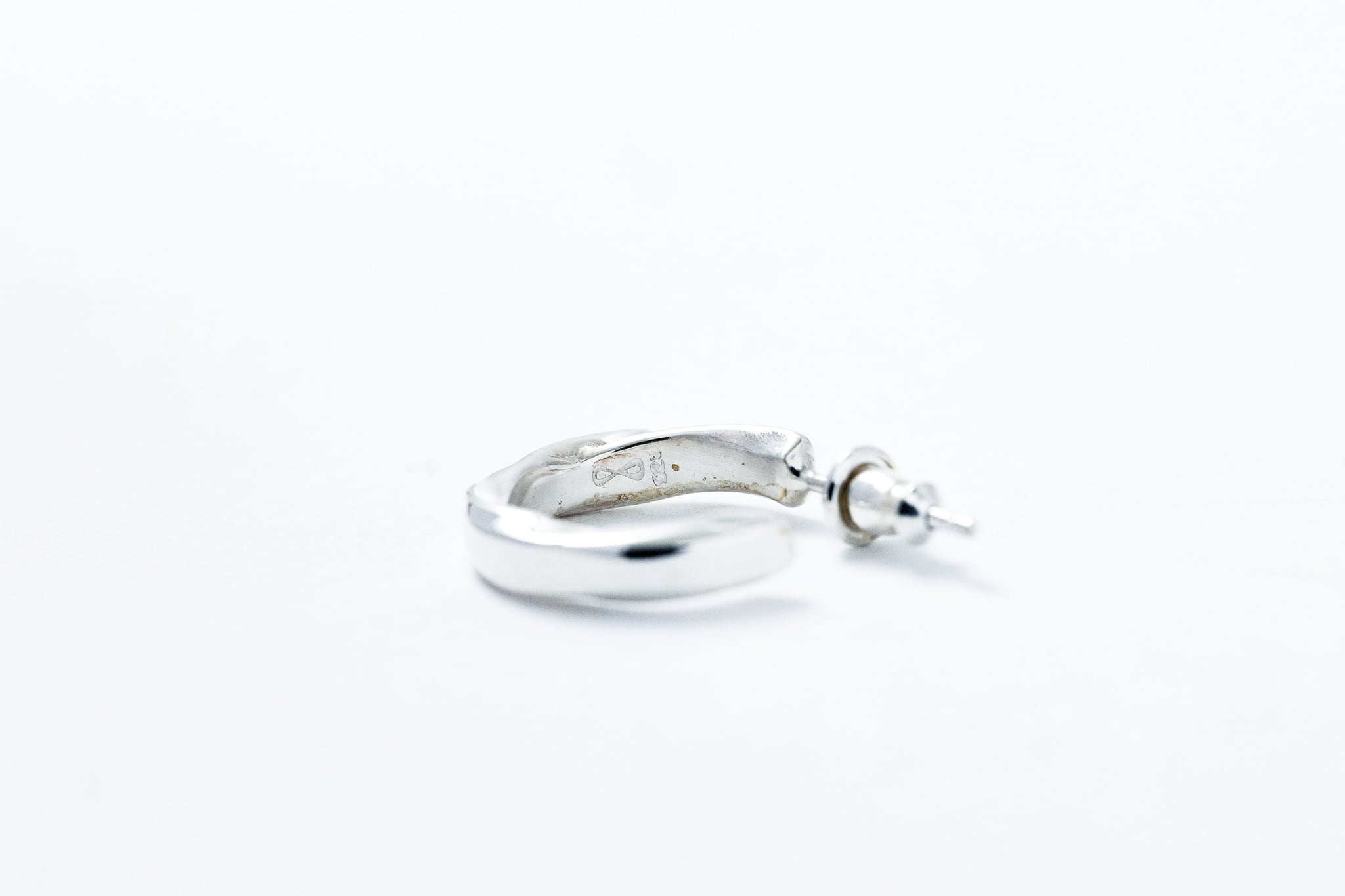 PI-009 Side twist earring (Small) | WAKAN SILVER SMITH online store