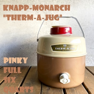 ④ナップモナーク KNAPP-MONARCH THERM-A-JUG サーマジャグ ウォータージャグ ビンテージ 50年代 FULL 6QT ピンキー 希少レア 美品