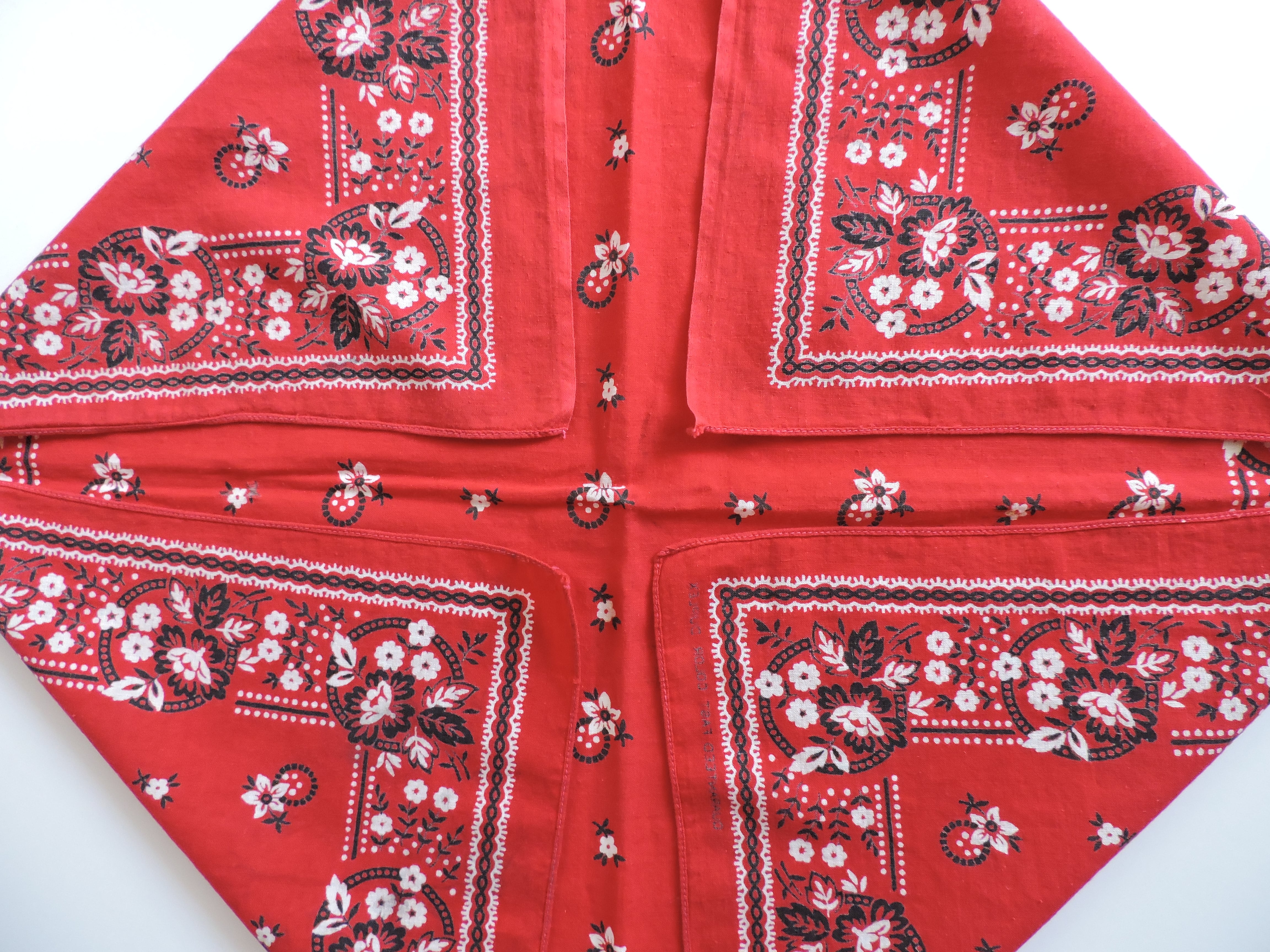 Rare】~1950s DUPLEX 花・リング柄 ヴィンテージバンダナ | PAY ID