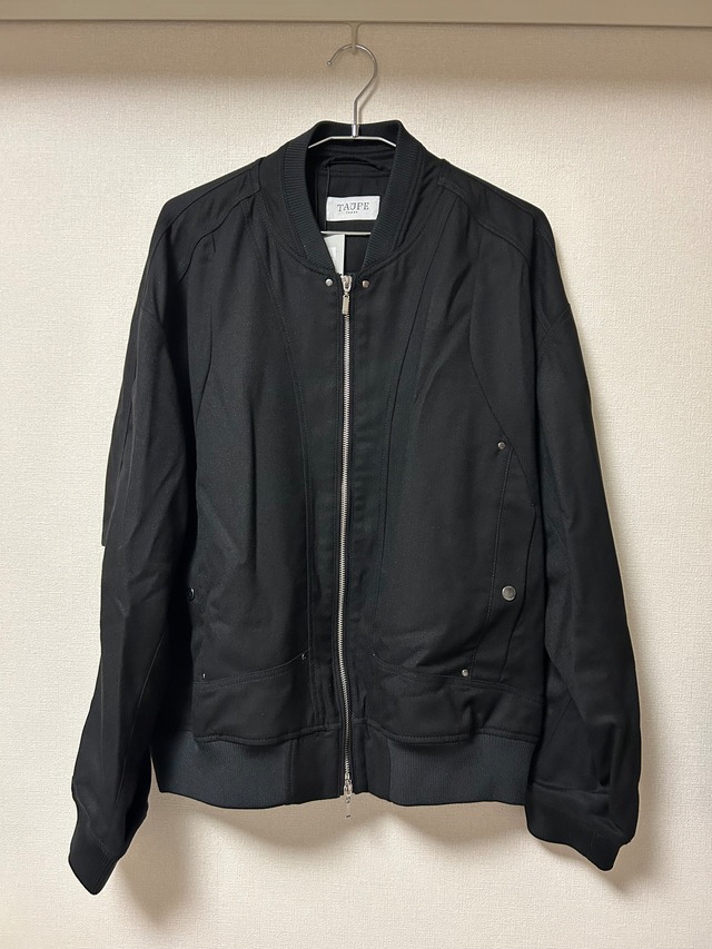 【 TAUPE トープ】CONSTRUCTIVE RIB JACKET BLK