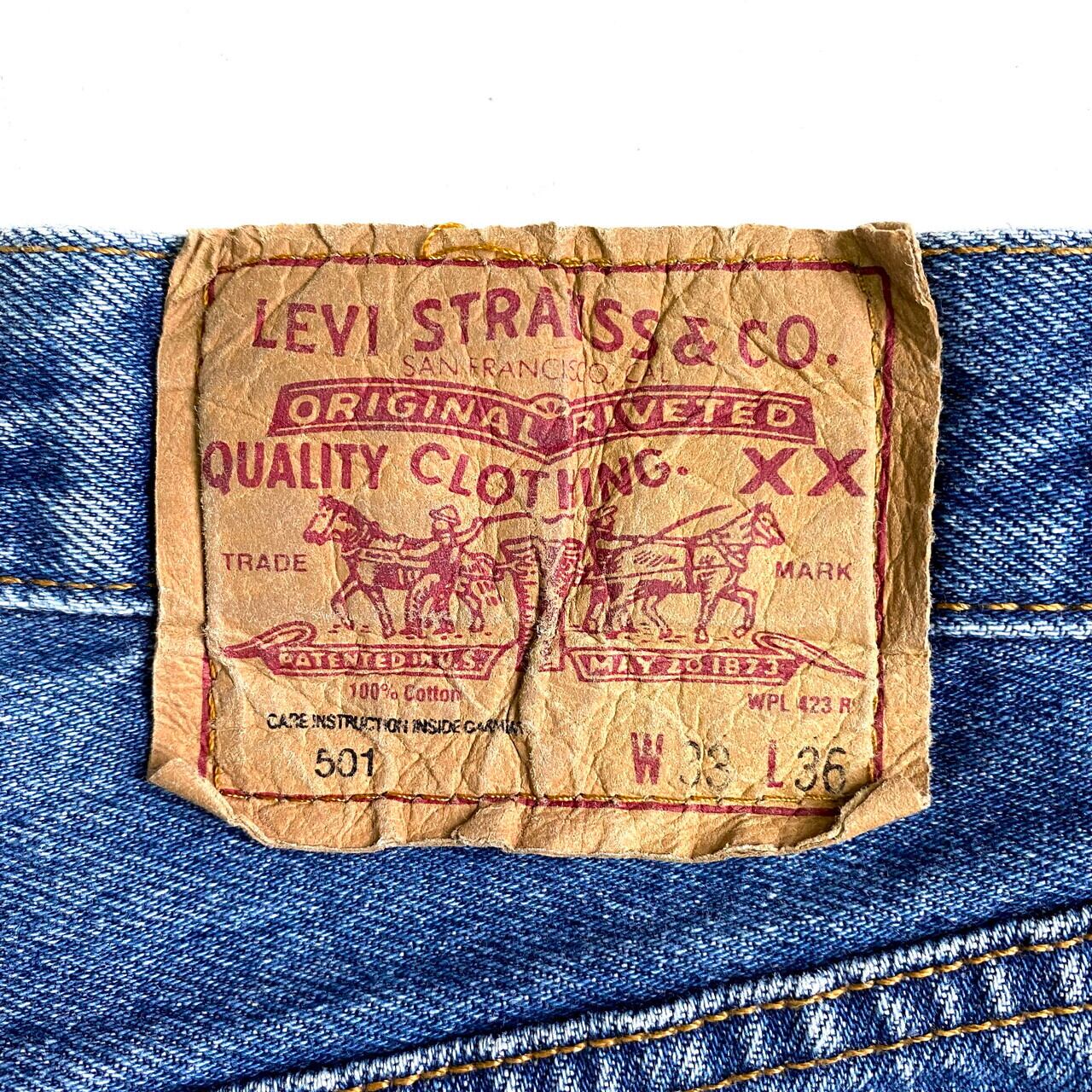 d*様 【USA製】Levi's 501 XX W33 90s 美品 90年代 USA製 Levi's リーバイス 501 ストレート デニムパンツ メンズ