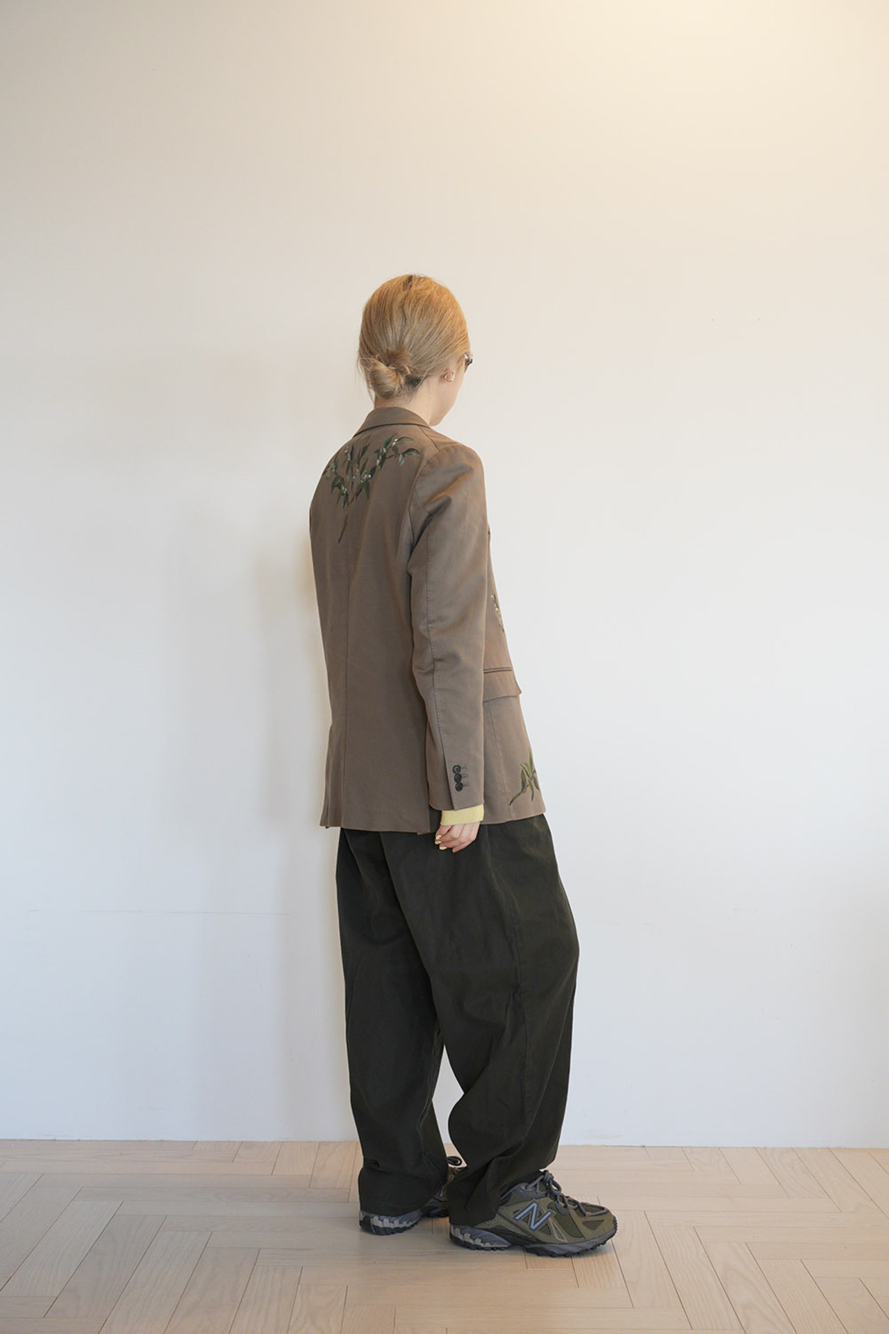 vintage tailored jacket-graybeige