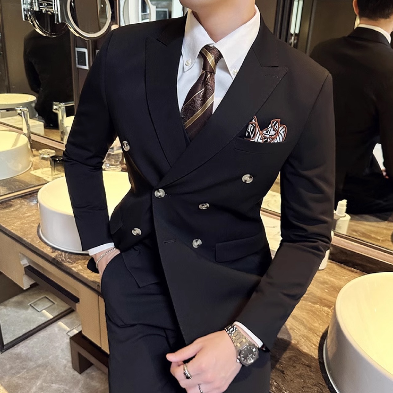 高級感漂うビジネスカジュアルフォーマルスーツ　SU027