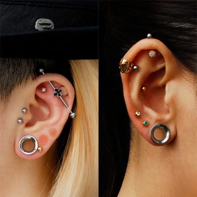 サージカルステンレス 8G ホールに厚みがある方にもオススメ ハイポリッシュ ロング シングル