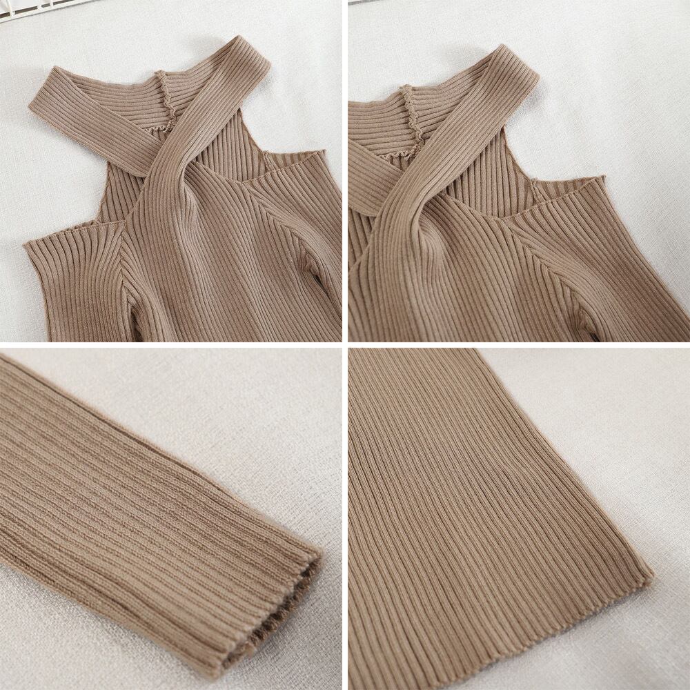 ニット トップス レディース 春夏秋 おしゃれ 個性的 きれいめ 肌見せ セクシー 大人 かわいい ホルターネック 大人可愛い 大人女子