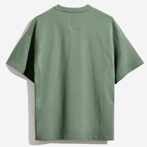 SALE 【HIPANDA ハイパンダ】男女兼用 ビッグシルエット 十二支 辰年 刺繍 Tシャツ UNISEX BIG SILHOUETTE DRAGON YEAR EMBROIDERY SHORT SLEEVED T-SHIRT / GREEN