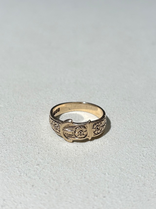9ct 1962 Belt Bucle Ring #14 -U.K-