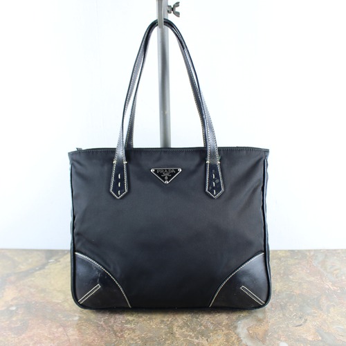 .PRADA LOGO NYLON LEATHER TOTE BAG/プラダロゴナイロンレザートートバッグ2000000052953