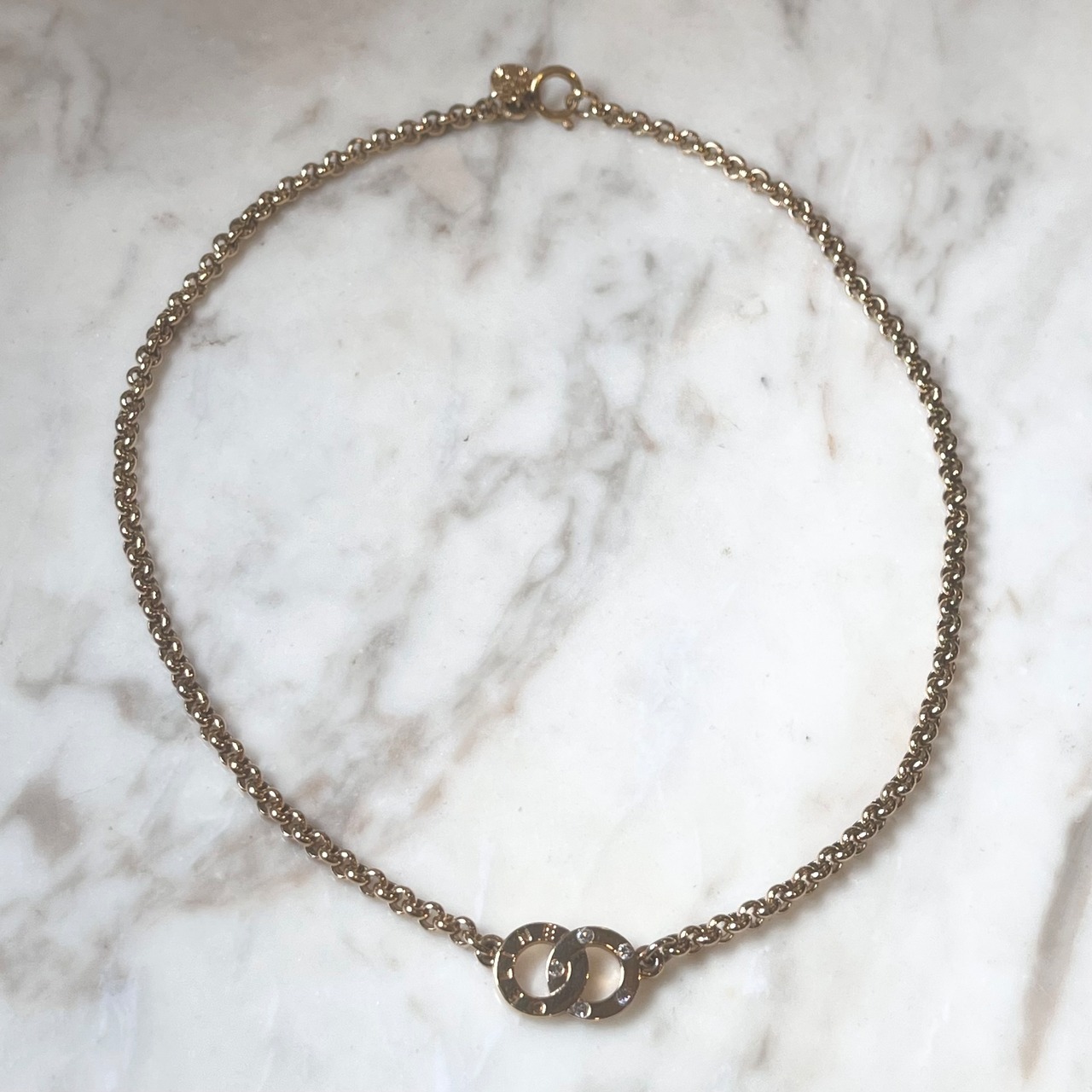 vintage CELINE gold color metal necklace