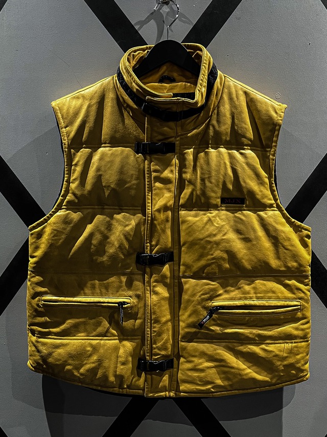 【X VINTAGE】"WILSONS" Yellow Color Leather Padded Vest