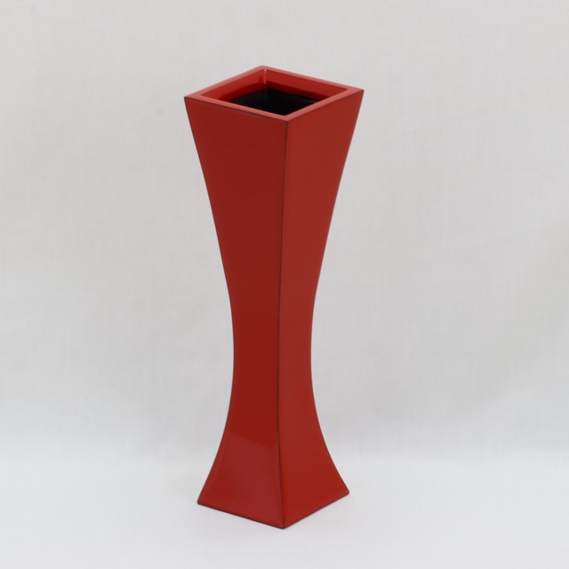 919-2 輪島塗 花器／キャンドル立／朱塗／呂色無地